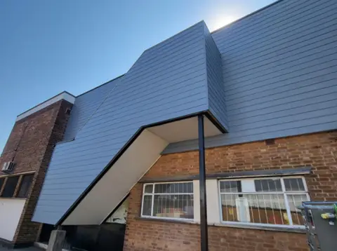 Cladding around an external staircase — CG Cladding Solutions