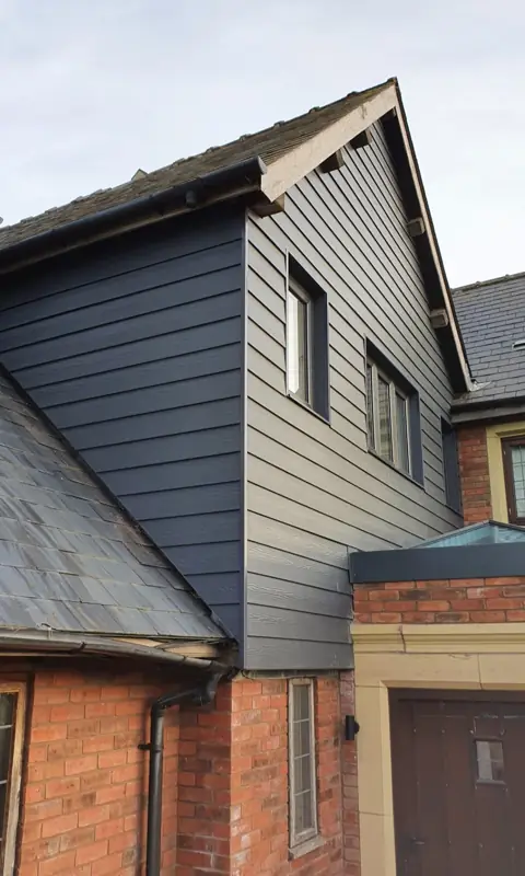 Dark cladding on a gable extension — CG Cladding Solutions